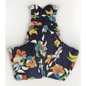 B.O.G Collective Women's Floral Wide-Leg Strapless Jumpsuit Size XS